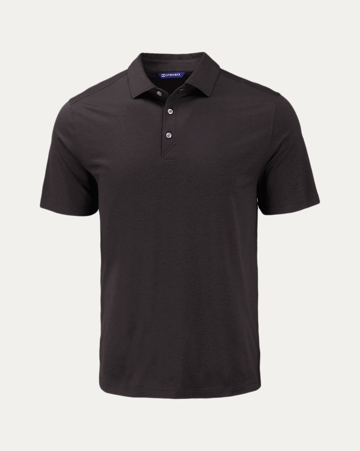 Cutter & Buck Coastline Epic Comfort Eco Recycled Men's Polo in Black — base garment for a FIFE Trip Collection
